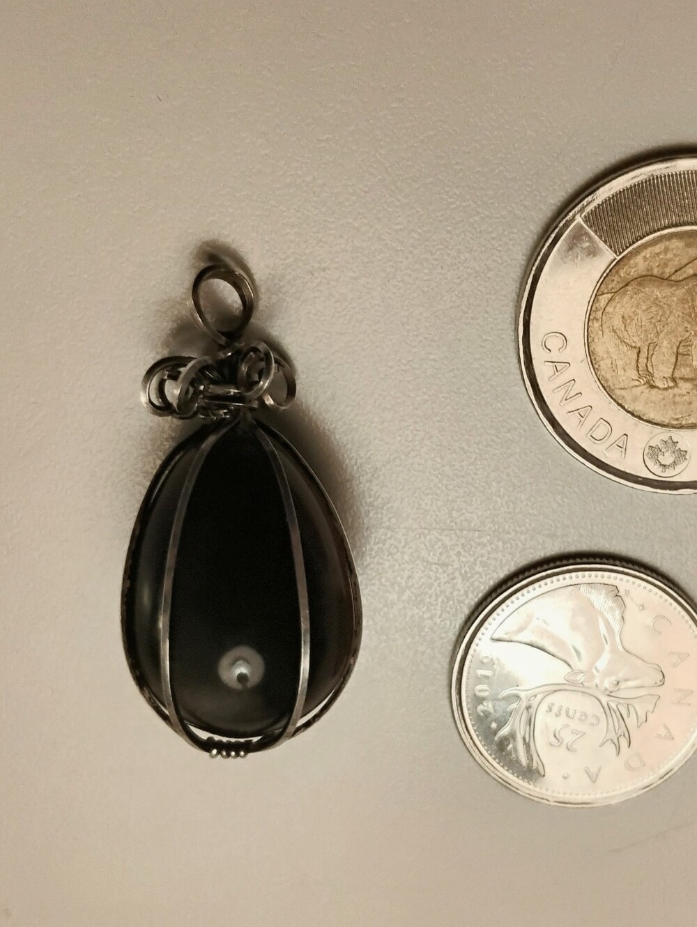 🥚FREE with purchase! Handmade brown cat's eye glass egg pendant